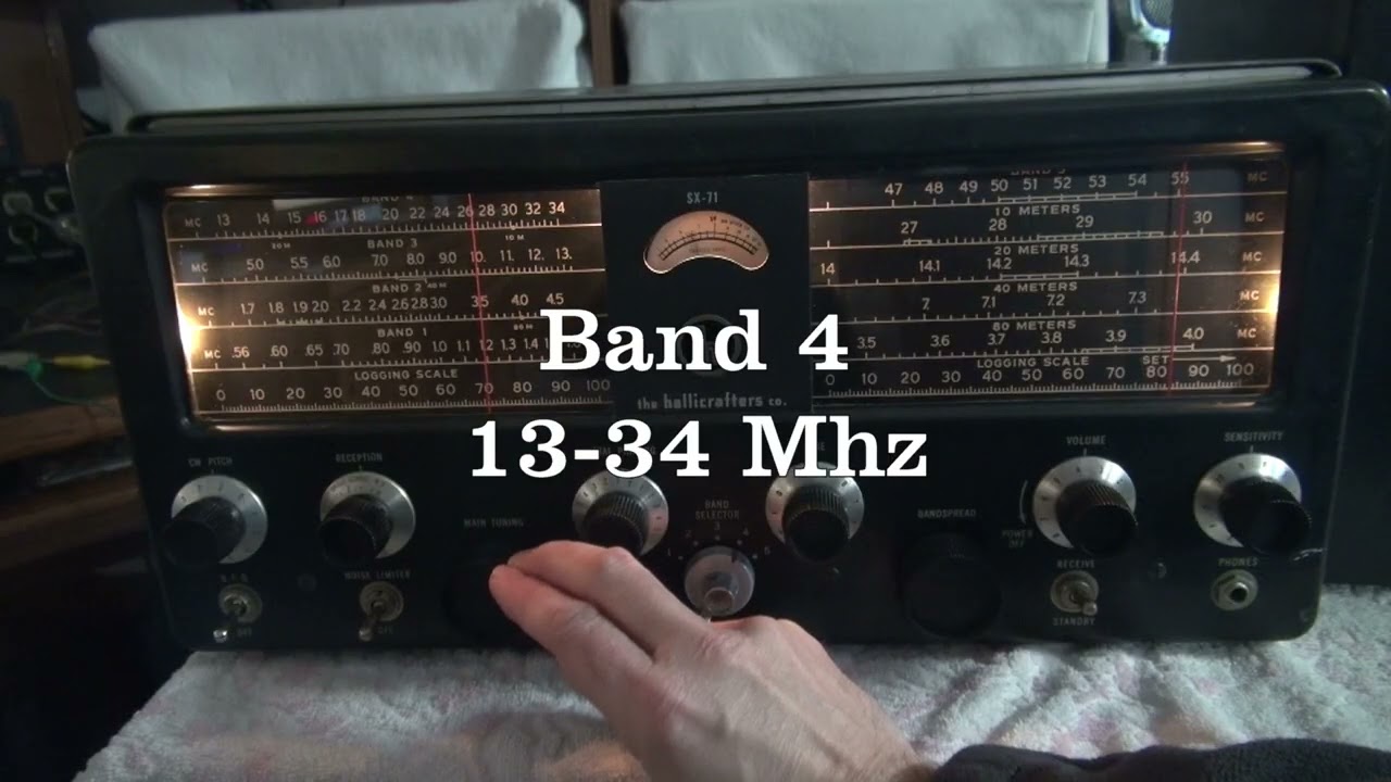 Hallicrafters SX-71 Tube ham Shortwave Receiver after repair test Very sensitive Part 2