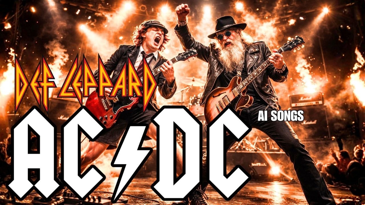AC/DC & Def Leppard | Arena-Shaking Guitar Riffs & Commanding Vocals | Classic Hard Rock AI Album