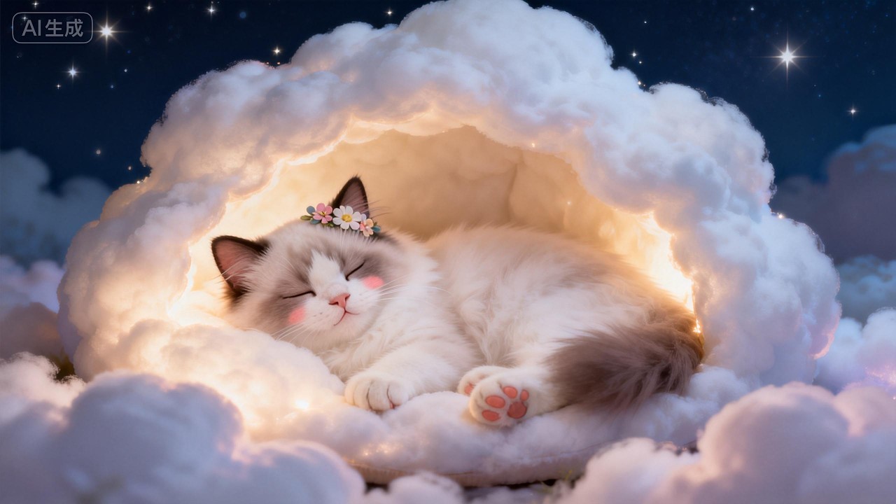 Dreamshore Flower-Cat 梦里有猫 （2） Provide natural 'sound therapy' for you.为你提供天然的“声音疗法”
