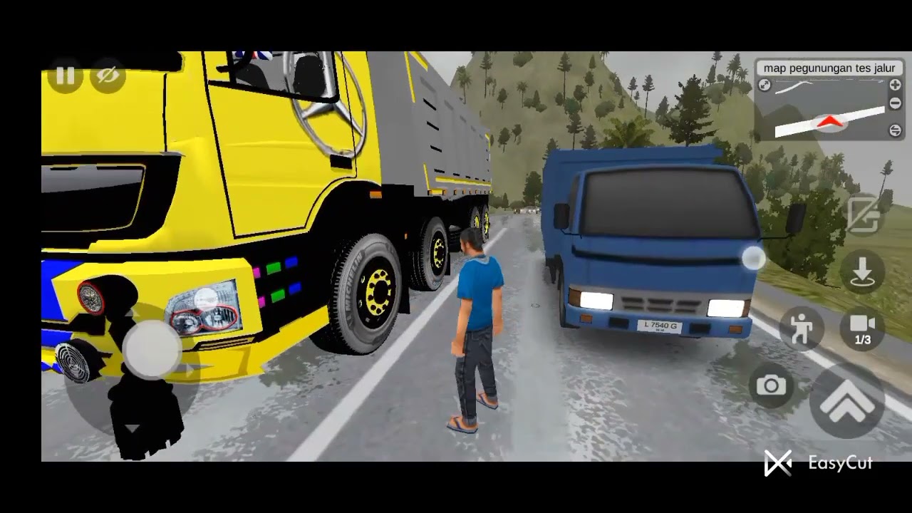 Dumper  truck off road driving full 