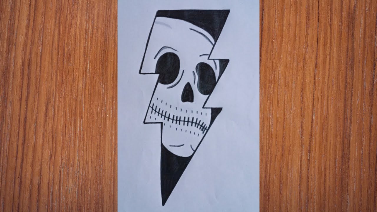 How to draw a⚡Skull Drawing | Easy Skull Art Sketch | by #mehaksketches #howtodraw