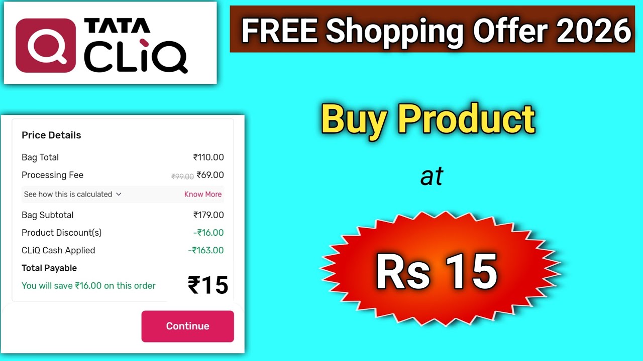 Tata Cliq FREE Reward ll Tata Cliq FREE Shopping Offer ll Tata Cliq FREE Delivery Trick ll Tata Cliq