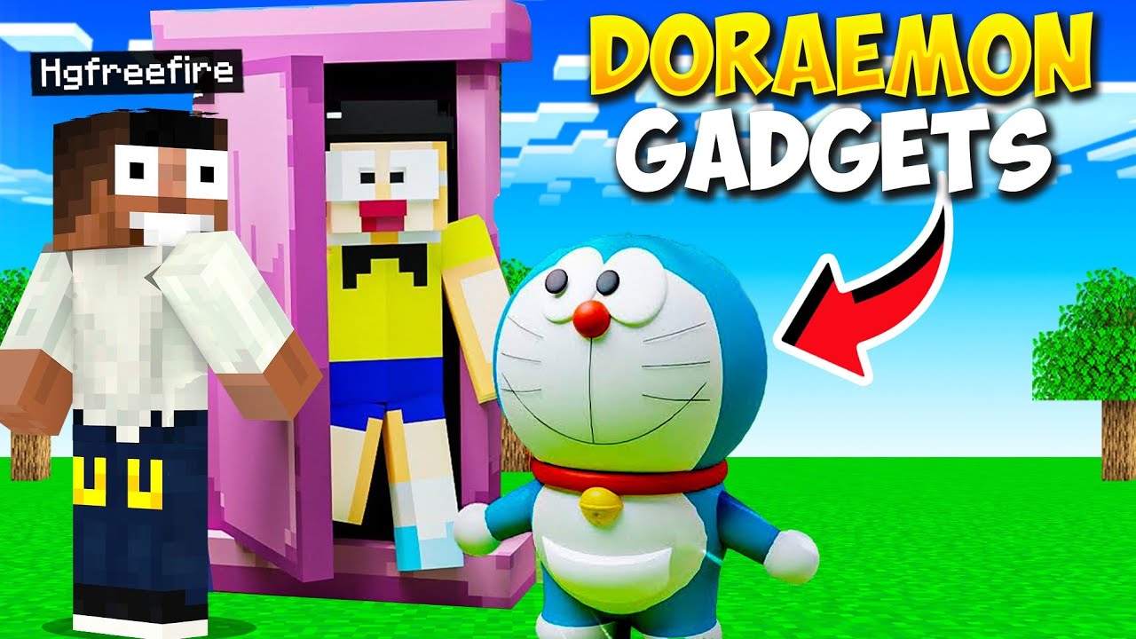 Minecraft, But I Can Use DORAEMON GADGETS || Minecraft Mods || Minecraft gameplay