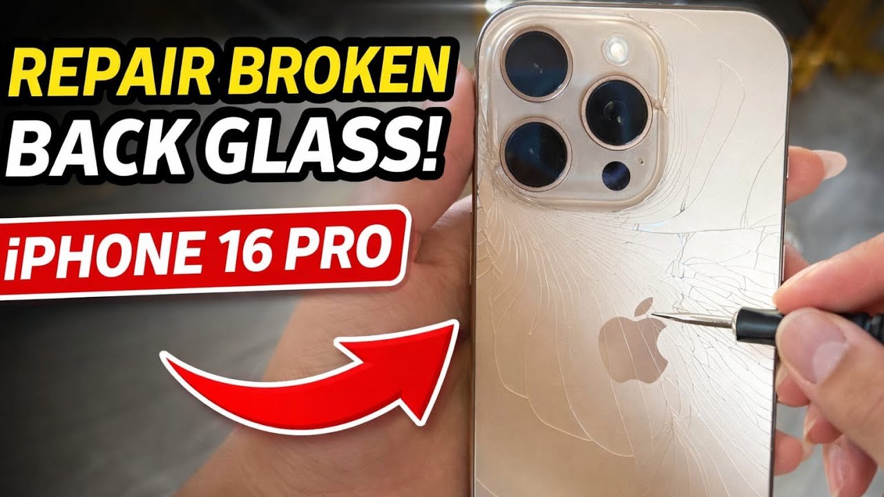 How to Repair Broken Back Glass on iPhone 16 Pro | Step-by-Step Fix #iphonerepair