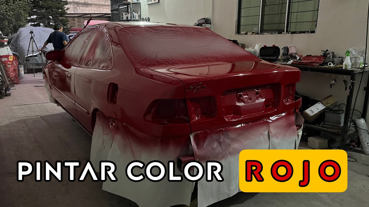 Como pintar un auto de color ROJO ( procedimiento completo )