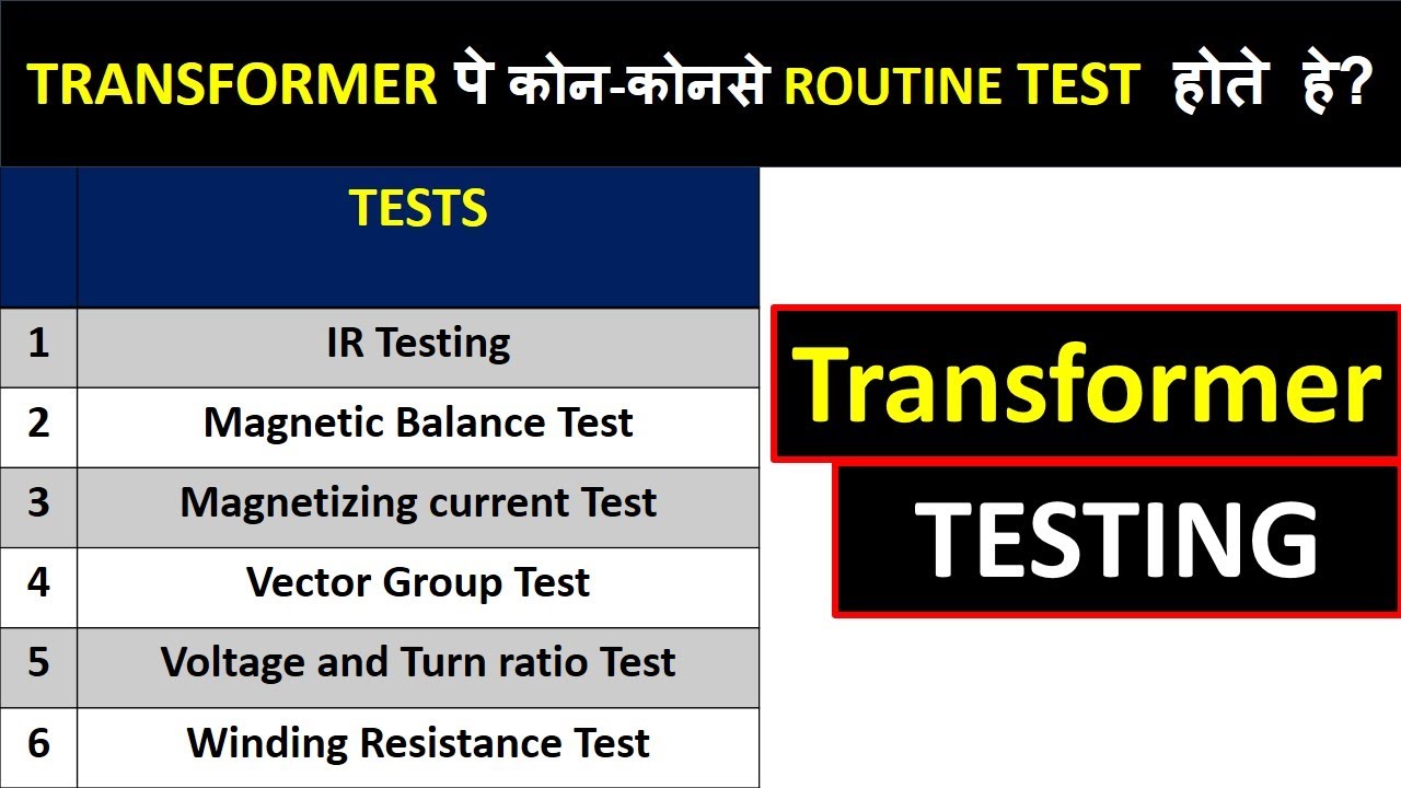 Transformer testing in Hindi/ Routine test of transformer
