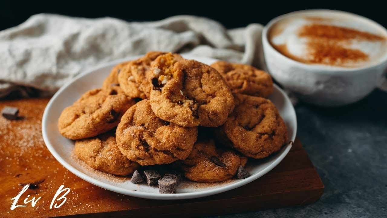 Pumpkin Snickerdoodles & A Salted Caramel Chai Latte (dairy-free!) | The Coffee Shop Series by Liv B