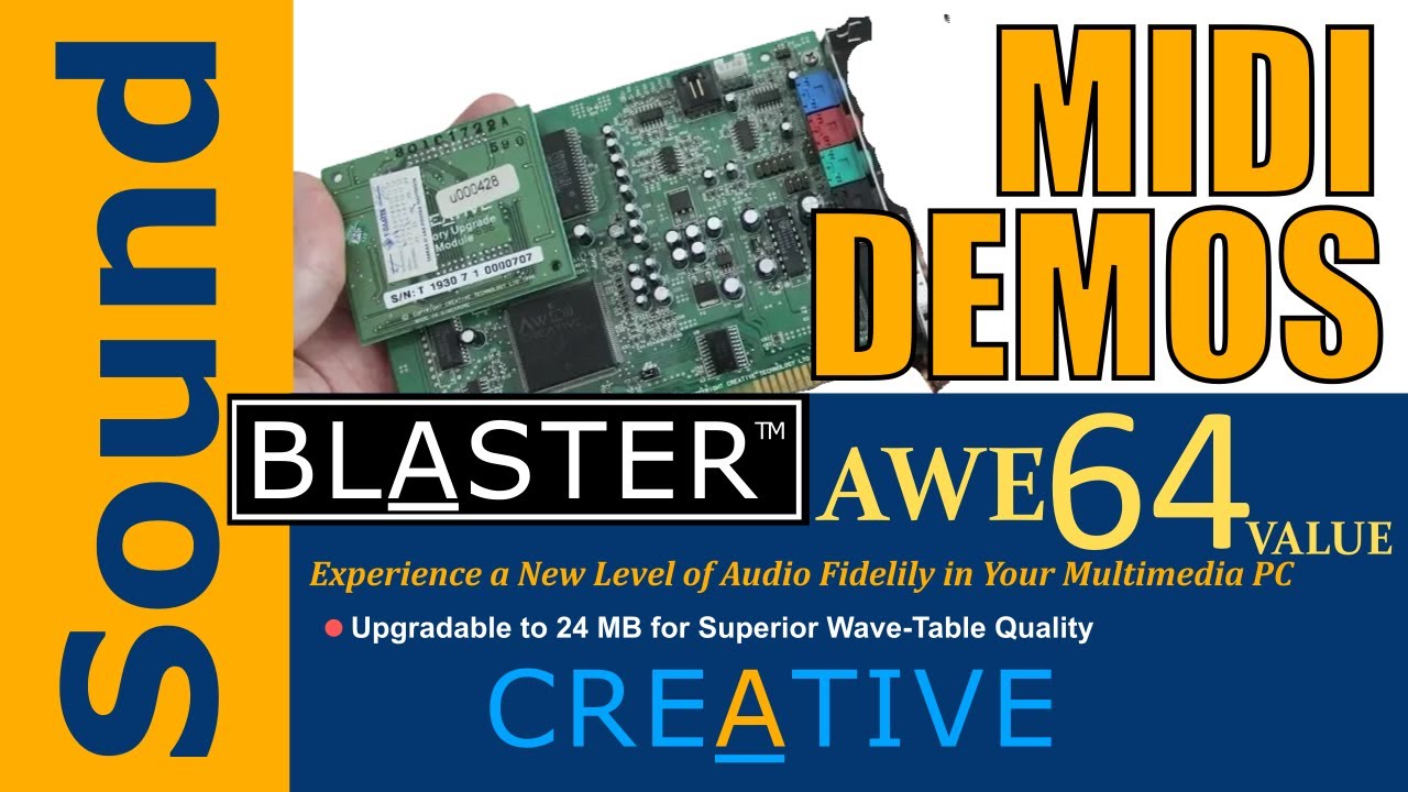 Sound Blaster AWE64 Samples Demo with Creative MIDI