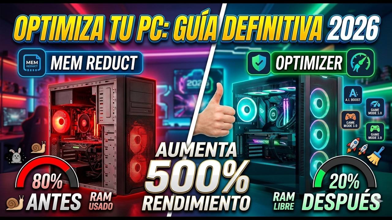 Optimiza tu PC en Minutos 2026 🔥 Mem Reduct (RAM) + Optimizer (Rendimiento y Privacidad)
