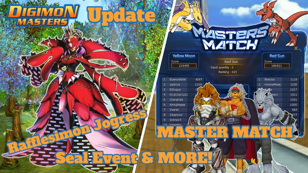 DMO Update & Event : Rafflesimon Jogress - Master Match & Seal Event - Digimon Masters Online Update