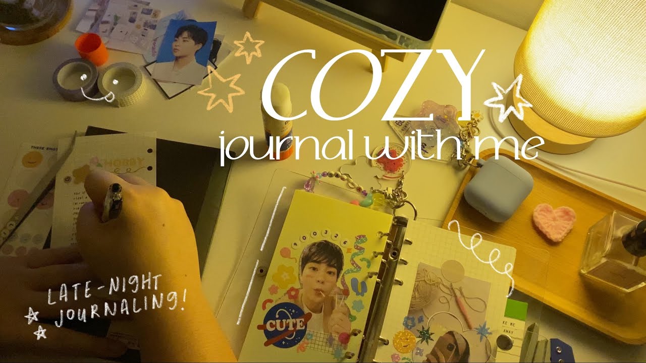 cozy journal with me 🌙⭐️ late-night journaling with soft music