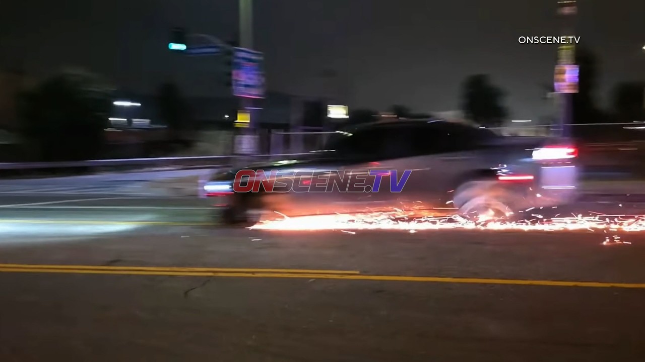Attempted Murder/Robbery Suspect Police Pursuit Ends In East LA