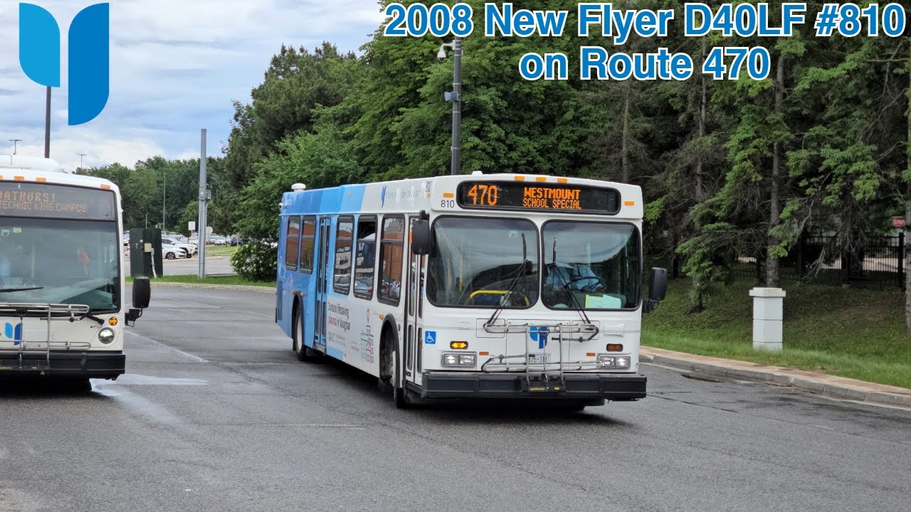 York Transit: 2008 New Flyer D40LF 810 on Route 470