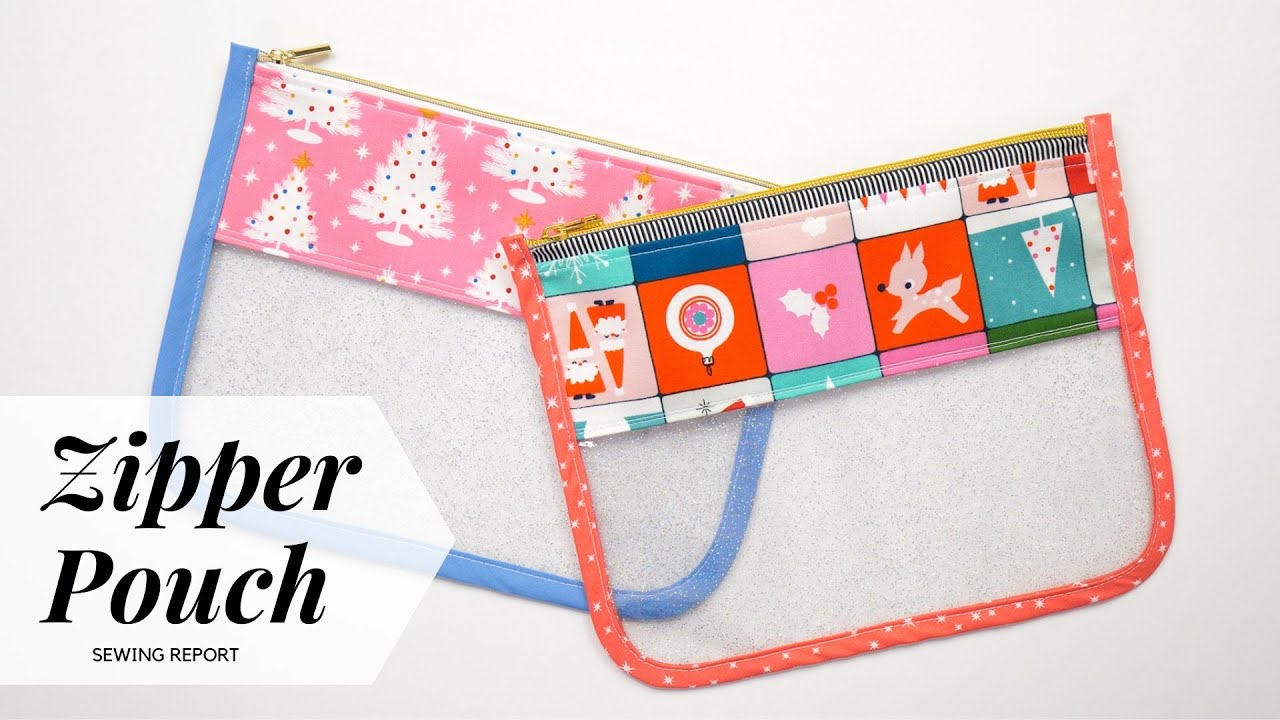Easy Clear Vinyl Zipper Pouch (FREE PATTERN + SEWING TUTORIAL)