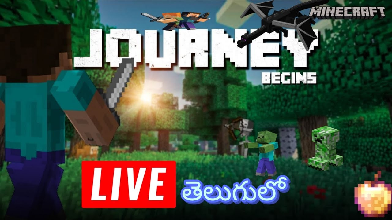 Minecraft live telugu / minecraft builds live / minecraft survival live telugu