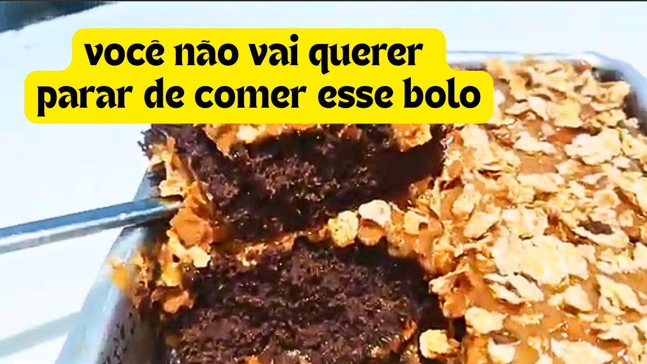 O FAMOSO  Bolo de Chocolate Crocante com Doce de Leite