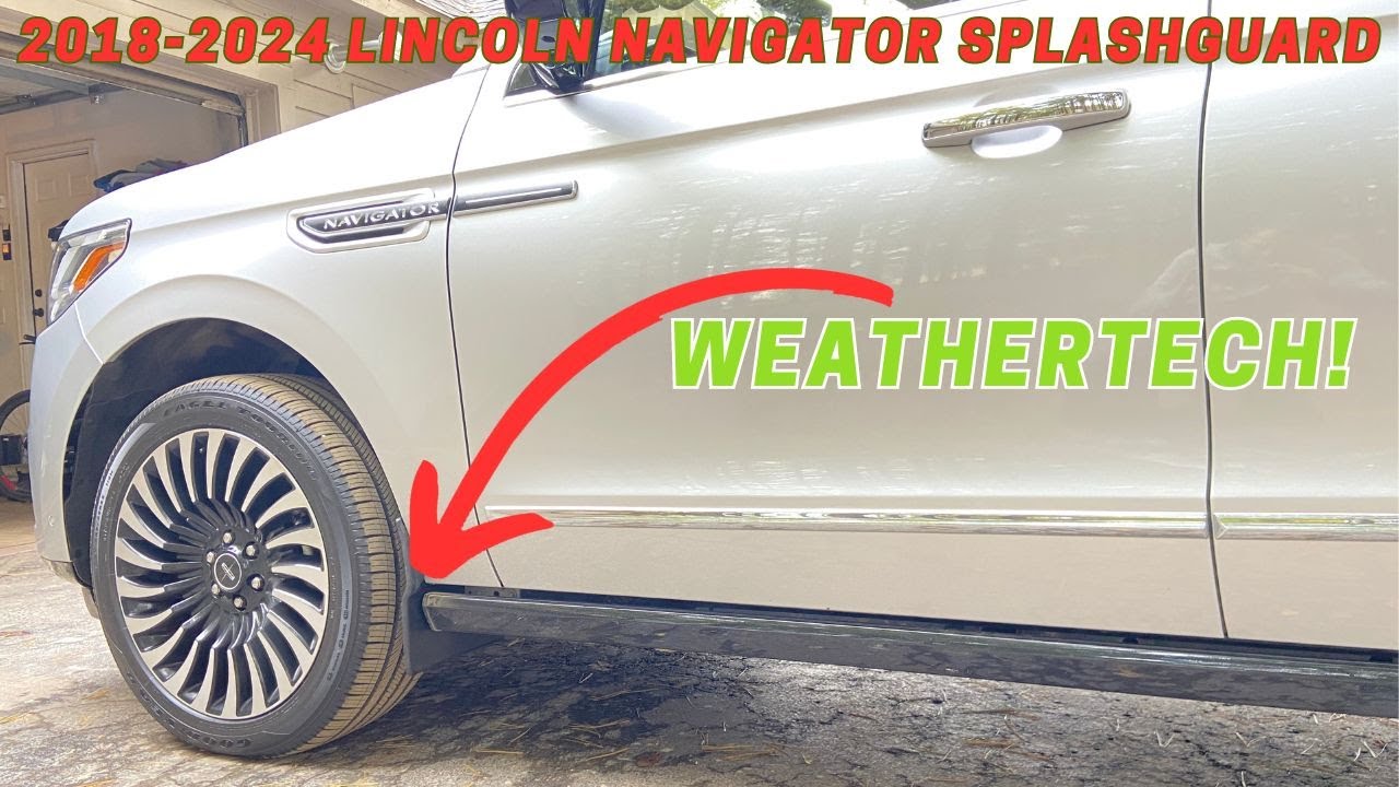 2018 - 2024 Lincoln Navigator Weathertech 110088 front mud flap installation! Expedition mud flaps!