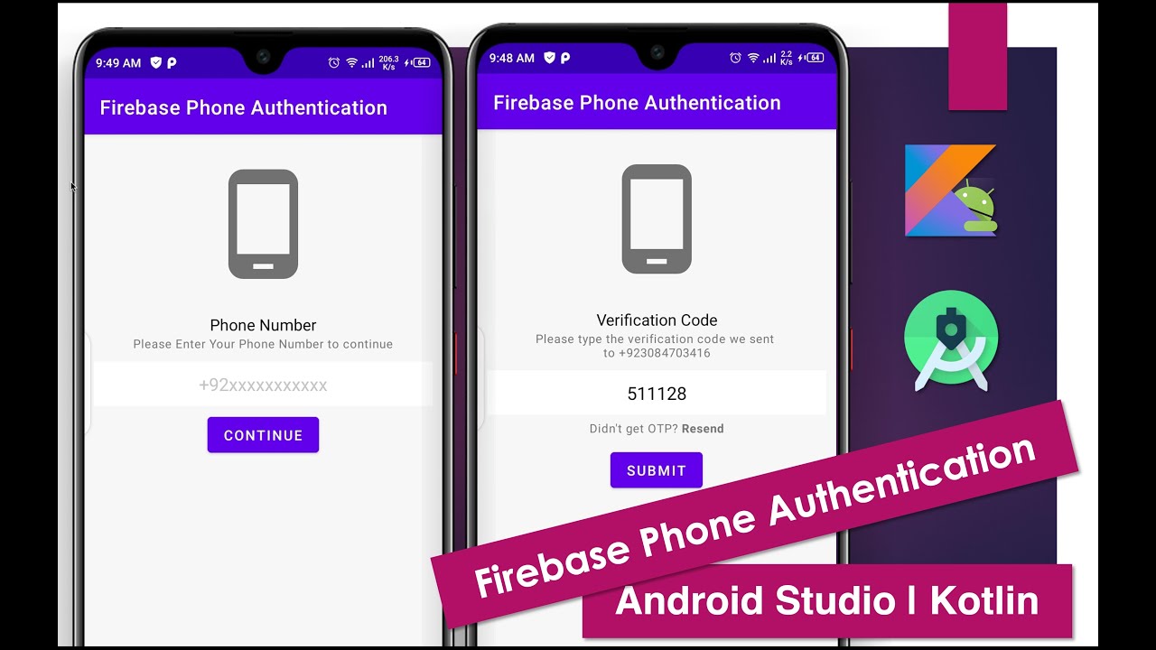 Firebase Phone Authentication | Android Studio | Kotlin
