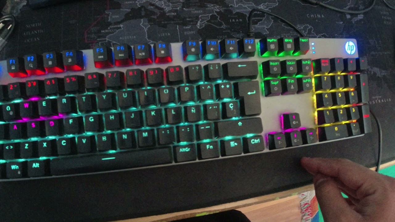 HP GK400F-ME ABURRI DE ESTE TECLADO! HP GK 400F casi un año de uso!- Teclado mecanico - switch blue.