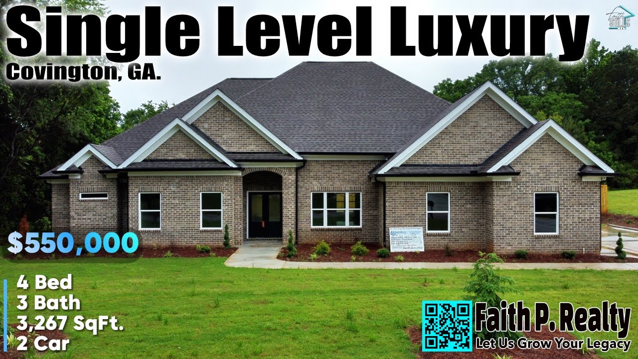 Elegant New 4-Bedroom Ranch-Style Home | 4-Sided Brick | Move-In Ready In Private GA Subdivision!