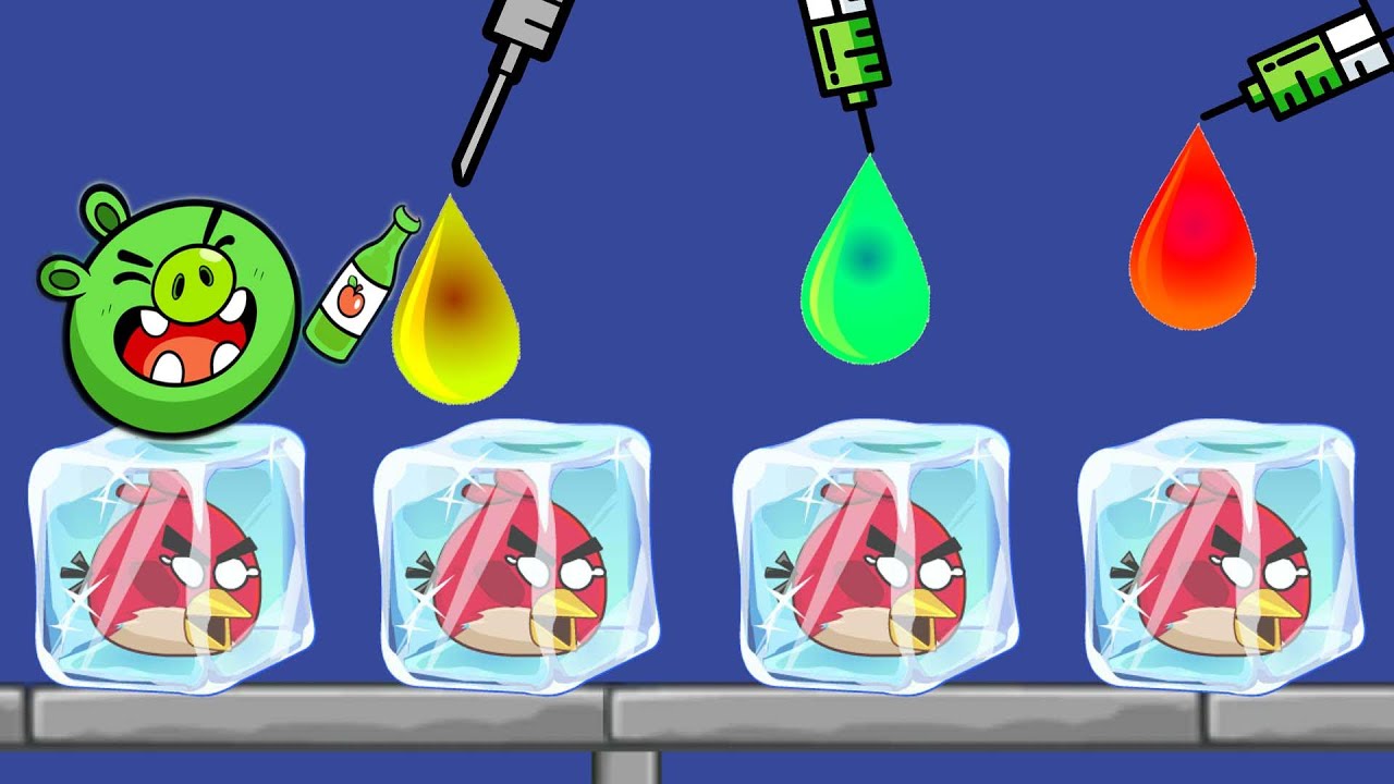 Unfreeze Angry Birds - DROP THE COLOR RAINBOW WATER TO HELP BIRDS ESCAPE BY DRAWING WATER WAY!