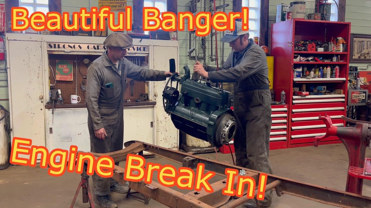 1932 Ford Four Banger B Model First Start After Rebuild!