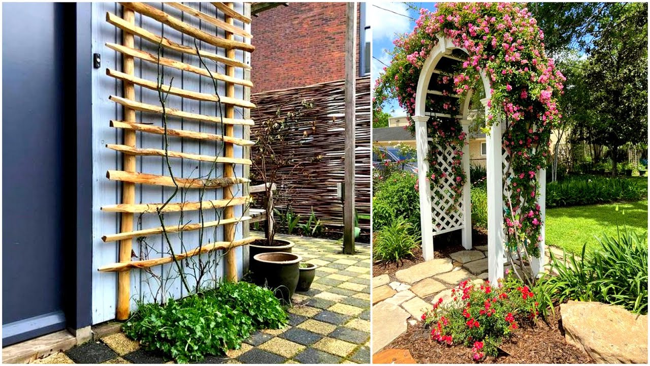 100 DIY Garden Trellis and Arbor Ideas for Backyard, Cottage, Farmhouse ! Garden Decorating Ideas