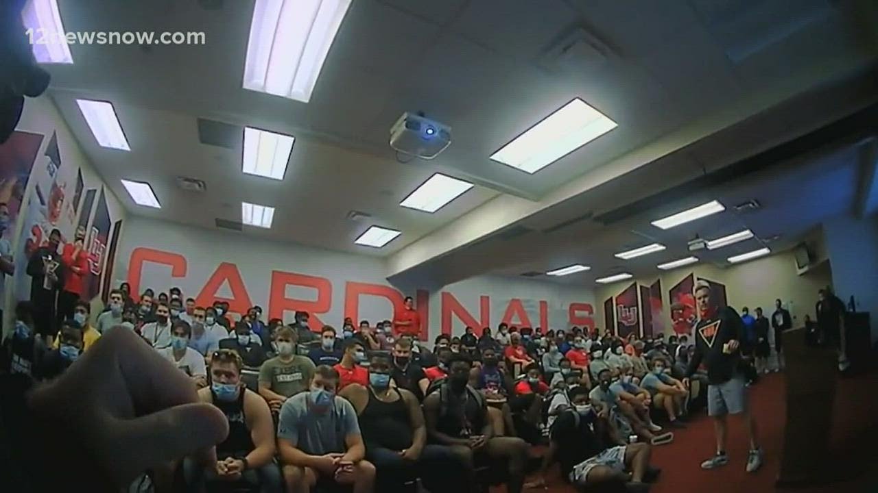 Lamar football player gets a special surprise