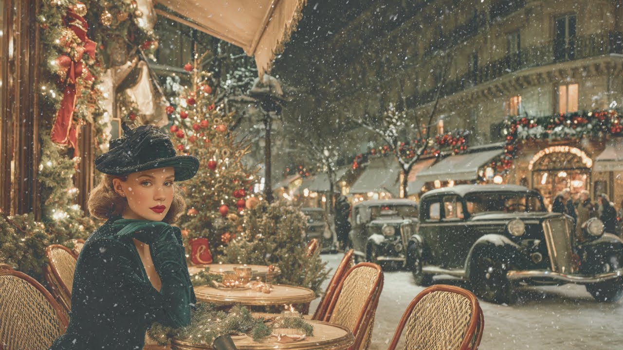 Cozy Winter Café ❄️ Vintage Christmas Songs 1940s–1960s | Oldies Holiday Music