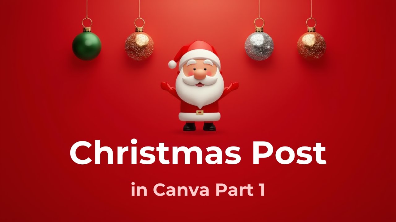 Christmas Instagram Post Design in Canva | Easy Festive Post Tutorial | Part-1