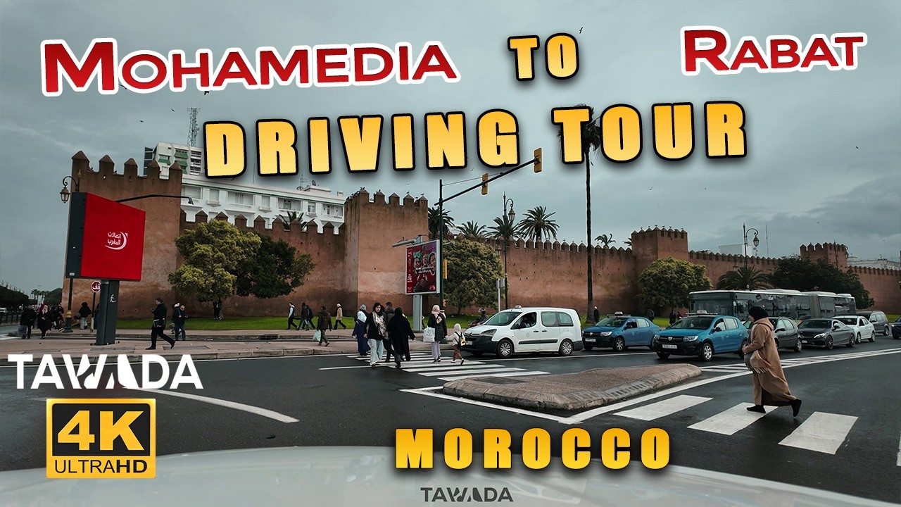 Mohamedia to Rabat city driving tour - Casablanca Morocco 4K UHD