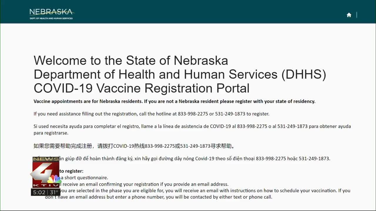 Nebraska launches coronavirus vaccine registration website