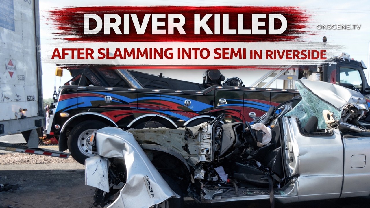 Driver Killed After Slamming Into Semi in Riverside