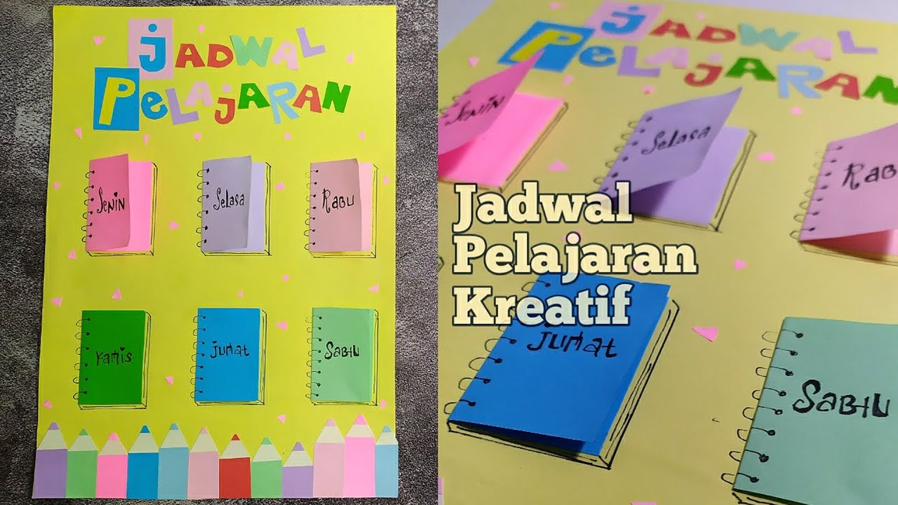 Cara Membuat Jadwal Pelajaran Kreatif | Hiasan Dinding Kelas | Classroom Decoration