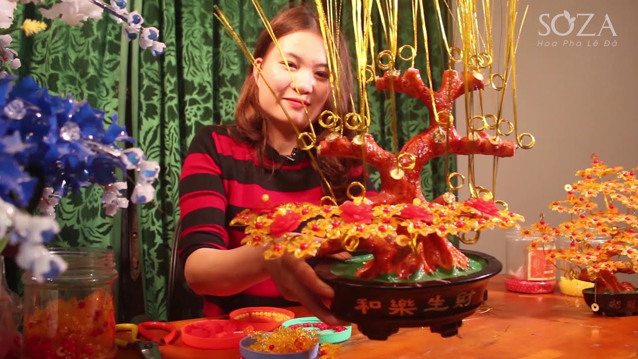 Cách Làm HOA KIM TIỀN 30 Nhánh { CAO 50cm }
