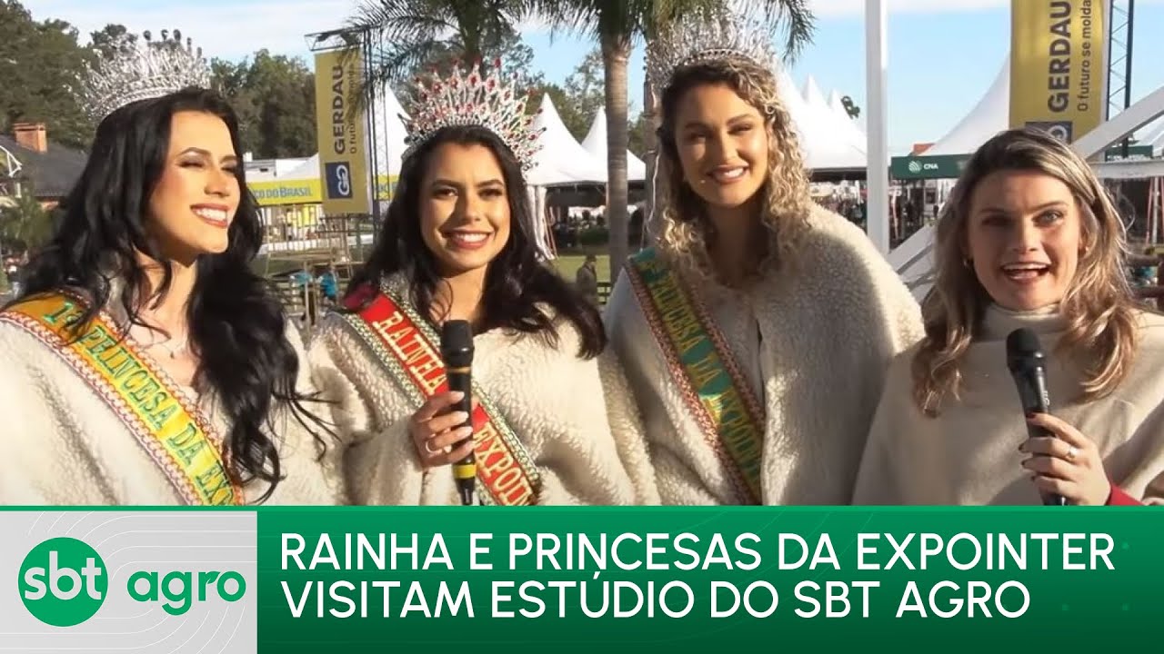 Rainha e princesas da Expointer visitam estúdio do SBT Agro | SBT Agro