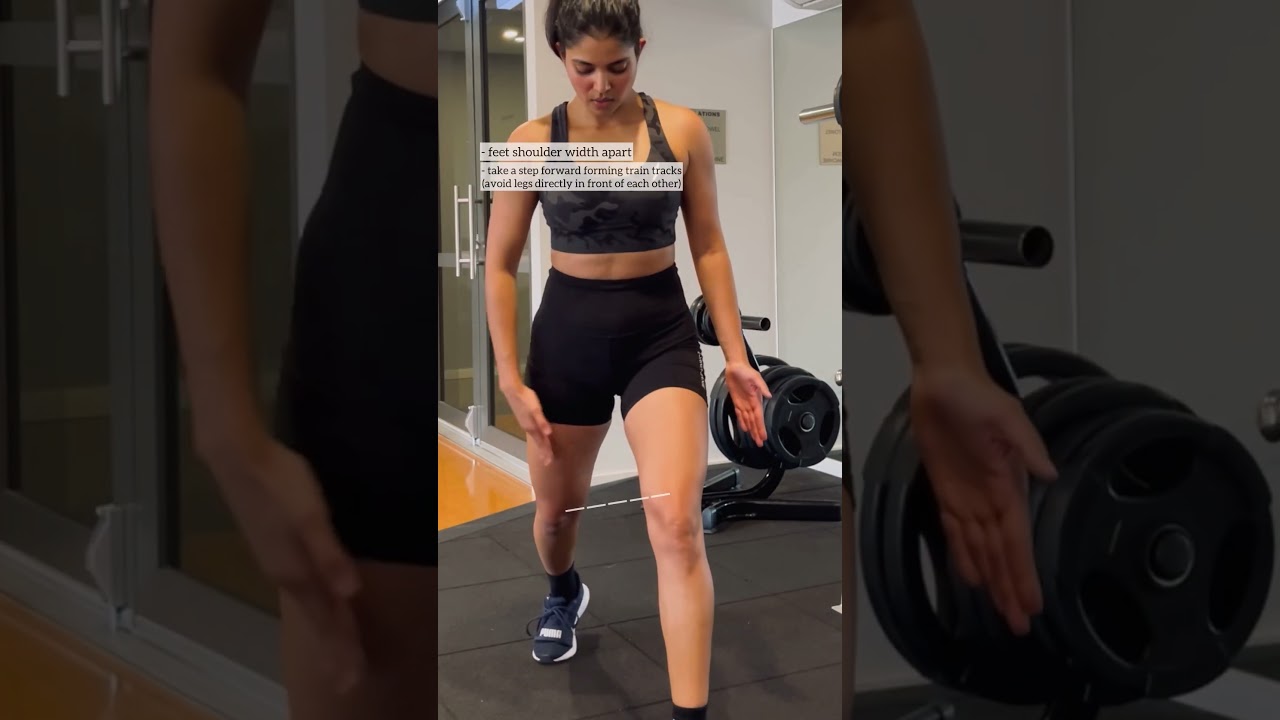 Do this to fix and progress in your lunges for leg muscle gains #weightgain #musclegain