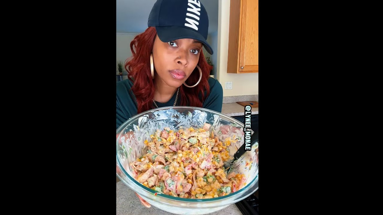 Tryin VIRAL TikTok Fritos corn salad #cornsalad #corn #salad #tiktokviral #tiktokvideos #foodshorts