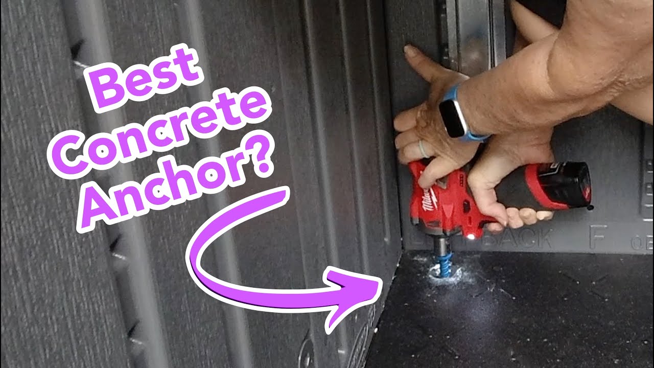 Как прикрепить смоляной сарай к бетону