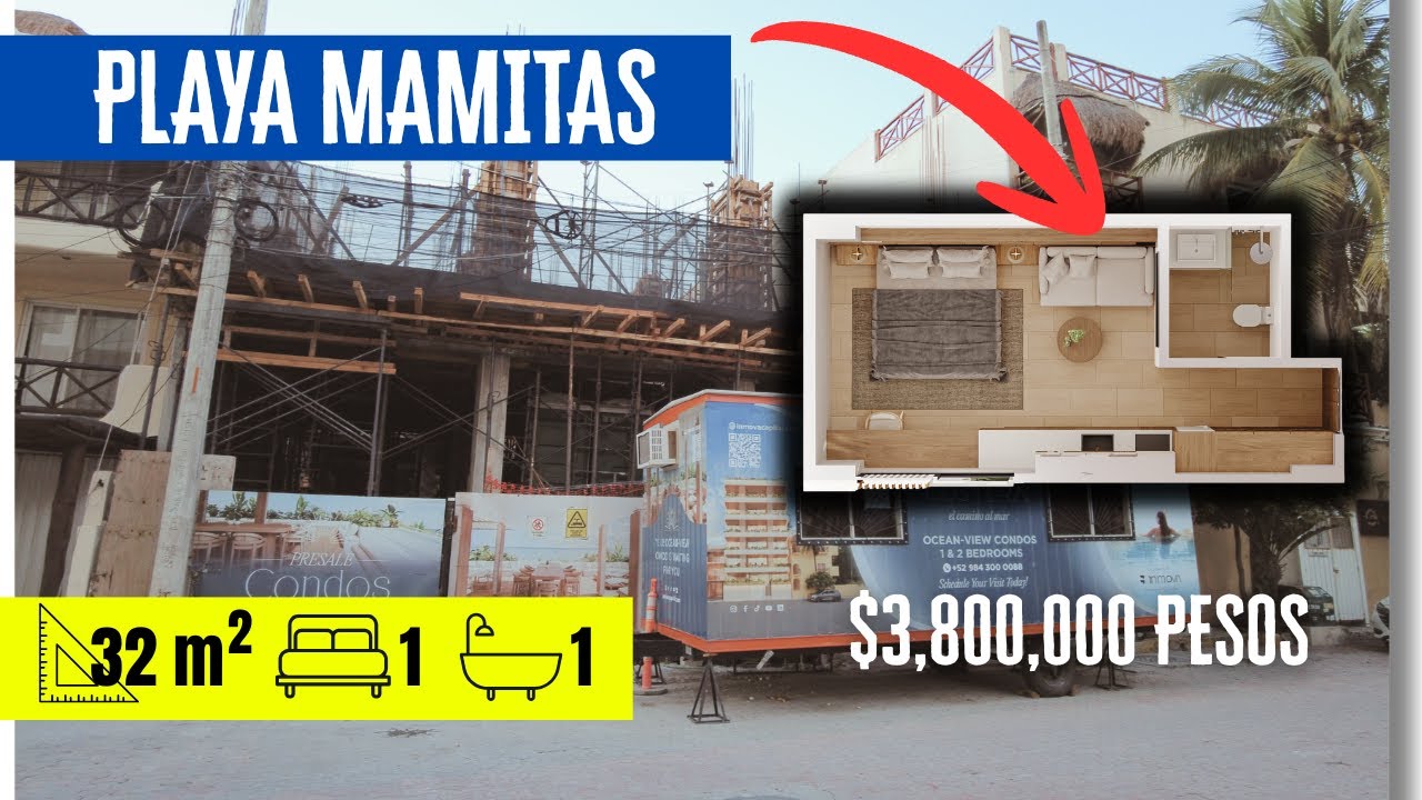 Playa mamitas cuento los pasos al mar departamentos en preventa $3.8 | Playa del Carmen