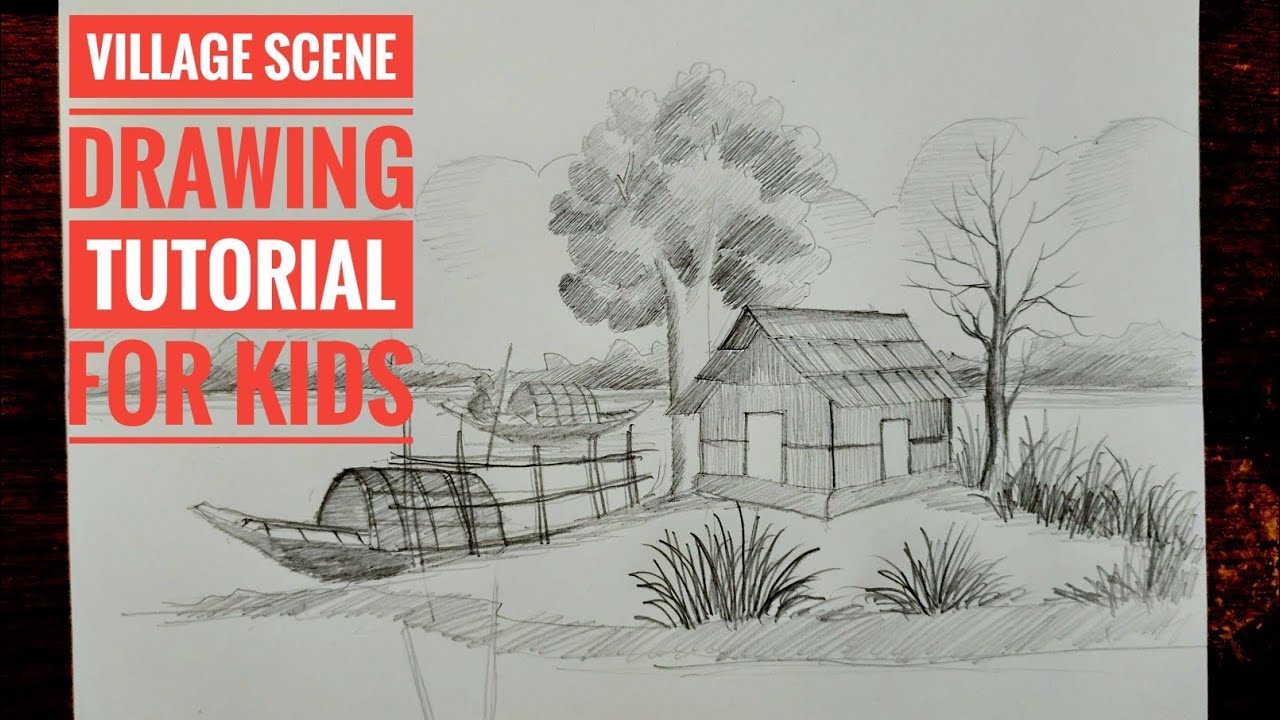 When Art Heals a Child's Heart | Emotional Village Scene Drawing Tutorial