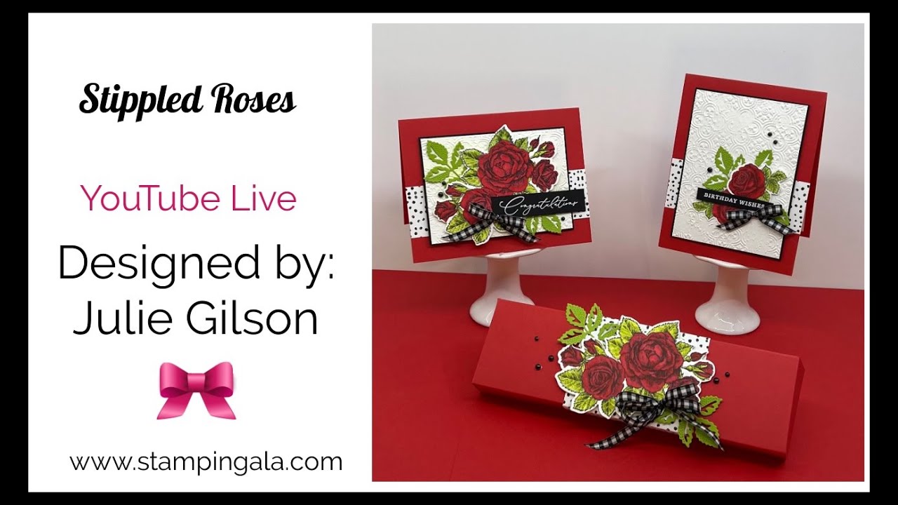 Stippled Roses Trio