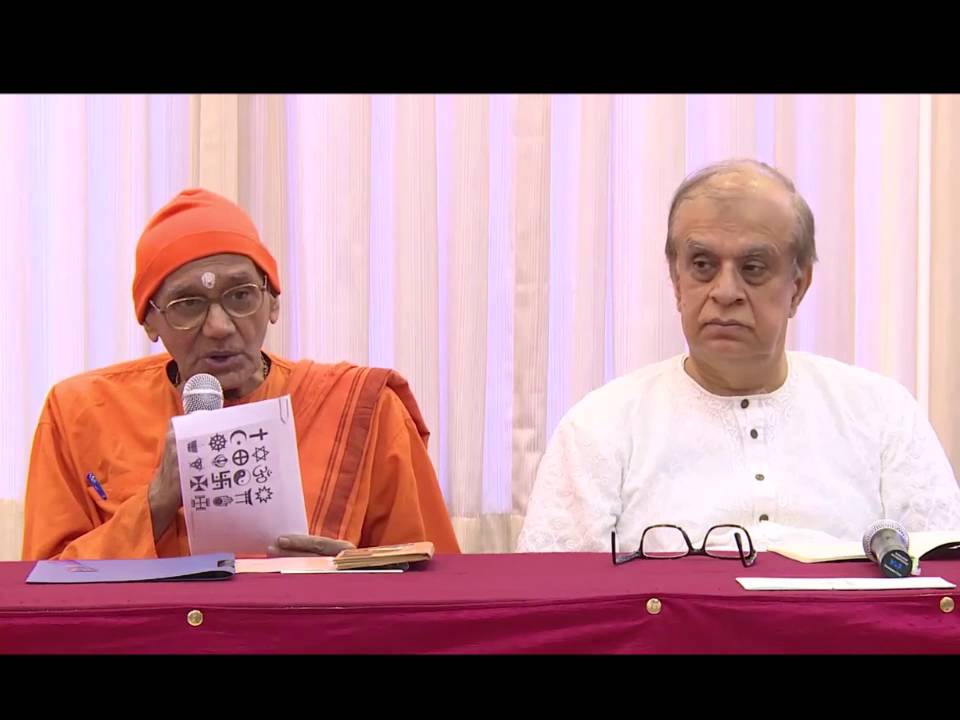 Swami Harshananda (senior monk of RK Mission) blessings at Intellectual Kshatriya workshop