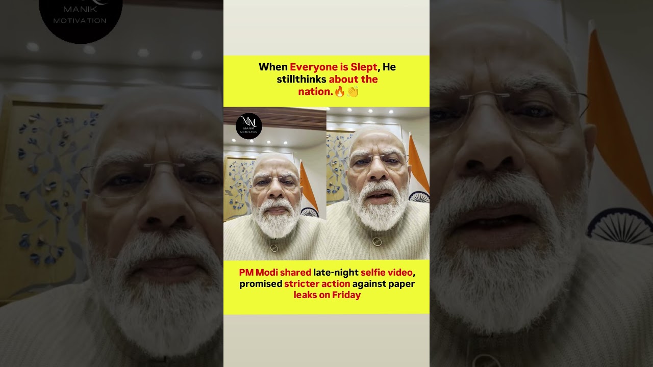 PM Modi's Late-Night Selfie Video Goes Viral 🇮🇳 | Big Message on Paper Leaks
