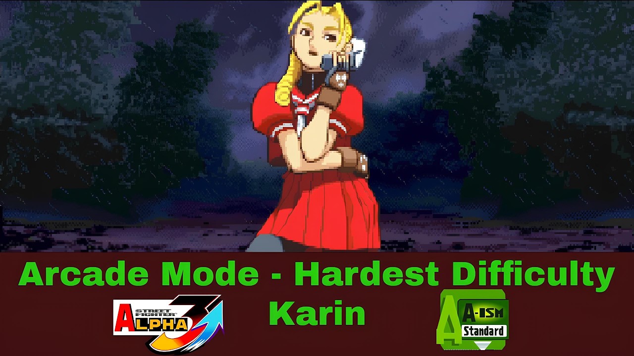 Карин - A-ISM - Самый сложный уровень сложности - Аркадный режим - Street Fighter Alpha 3 (Dreamc...