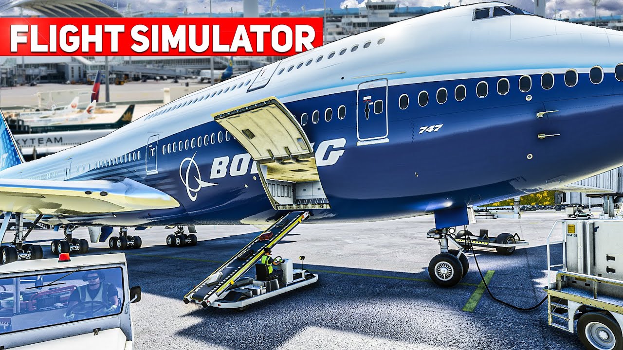 FLIGHT SIMULATOR #7: BODENABFERTIGUNG der BOEING 747 in LA | Microsoft Flight Simulator 2020