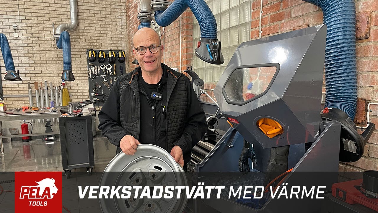 Verkstadstvätt med värme från PELA Tools