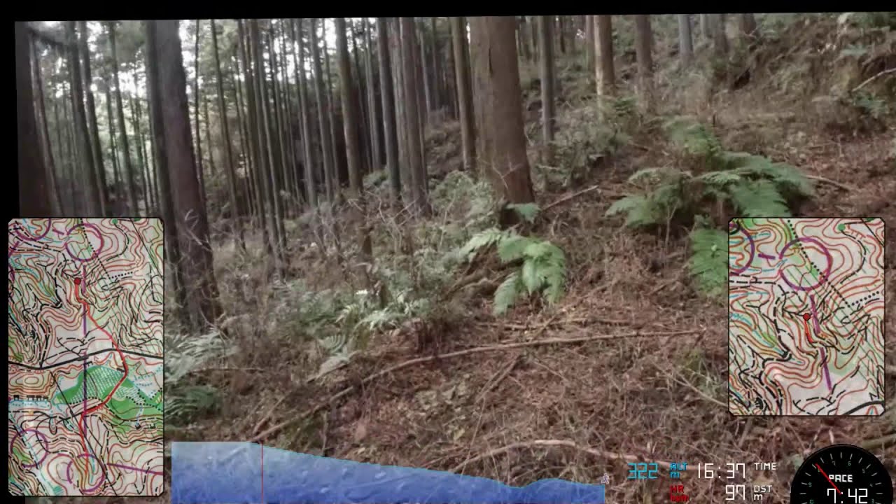 【オリエンテーリング】関東北東ミドルセレ併設 MsC1 2020-12-20 - Orienteering Headcam