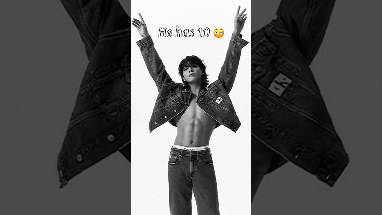 JK doesn&rsquo;t have 6 pack abs!!😳but...#shorts #bts #viral #jungkook #calvinklein