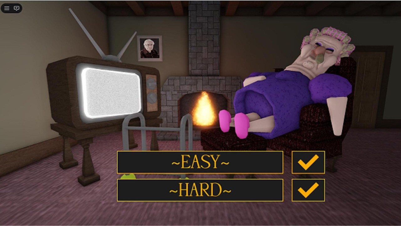 Playing Grumpy Grandma Obby (Hard Mode)